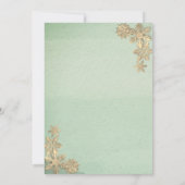 シックなクリスマスツリー、金ゴールド雪の結晶クリスマス 招待状 (裏面)