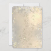 シックなクリスマスパイン、雪の結晶クリスマス 招待状 (裏面)