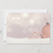 シックなクリスマスボールカンパニークリスマスパーティー 招待状 (裏面)