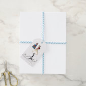 シックなクリスマス応援 ギフトタグ (より糸付き)