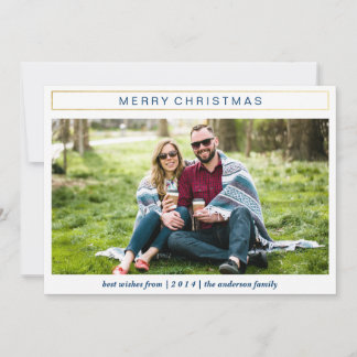 シックなクリスマス金ゴールドクリスマスカード 招待状