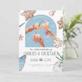 シックなクリスマス「クッキー&カクテル」シリーズ 招待状 (スタンド正面)