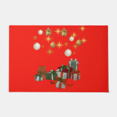 シックなクリスマス ドアマット (正面)