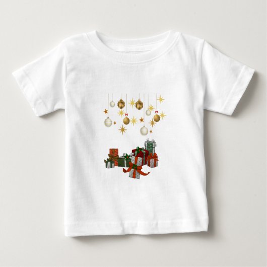 シックなクリスマス ベビーTシャツ (正面)