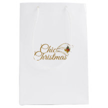 シックなクリスマス：ミニマリストSanta Hat & Holly Desig