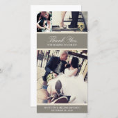 シックなクリームの感謝 | 結婚サンキューカード サンキューカード (正面/裏面)