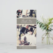 シックなクリームの感謝 | 結婚サンキューカード サンキューカード (スタンド正面)