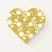 シックなクリームフラワー金ゴールドかわいらしフローラモノグラム名 ノートブック (裏面)