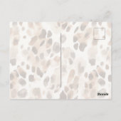 シックなクリームブラウン考えレオパード印刷 ポストカード (裏面)