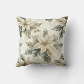 シックなクリームブラックプレイドクリスマス クッション (裏面)