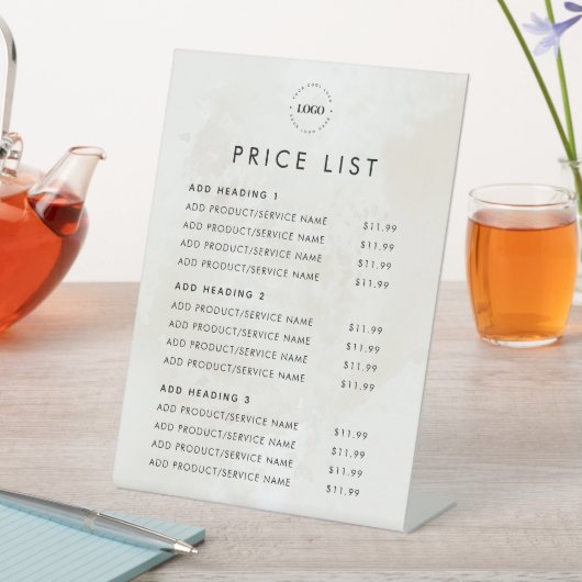 シックなクリーム大理石の追加ロゴ価格リスト美しいサロン 台座サイン (インサイチュ)