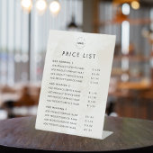 シックなクリーム大理石の追加ロゴ価格リスト美しいサロン 台座サイン