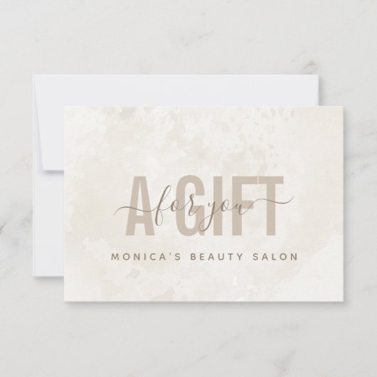 シックなクリーム大理石ソフトカラーニュートラルエレガント (正面)