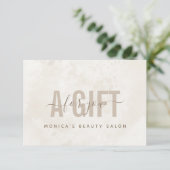 シックなクリーム大理石ソフトカラーニュートラルエレガント (スタンド正面)