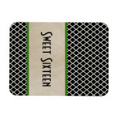 シックなクローバースイート16マグネット、緑 マグネット (横)