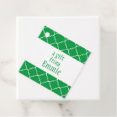 シックなクローバーパーソナライズされたギフトまたはメッセージカード フェイバータグ (インサイチュ)