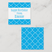 シックなクローバーパーソナライズされたギフトエンクロージャカード ノートカード (正面/裏面)