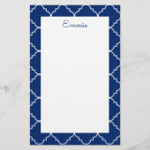 シックなクローバーパーソナライズされた文具 (正面)