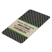 シックなクローバー日付磁石、緑を保存 マグネット (左側)