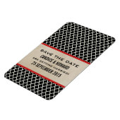 シックなクローバー日付磁石、赤を保存 マグネット (左側)