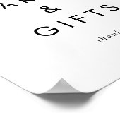 シックなグラッドキャップ卒業パーティーカードとギフト ポスター (角)