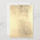 シックなグラマラスなトレンディー金ゴールドグリッターブライダルシャワー 招待状 (裏面)