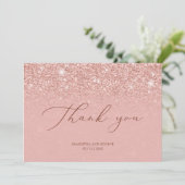 シックなグラマーバラ金ゴールドグリッターの輝結婚き サンキューカード (スタンド正面)