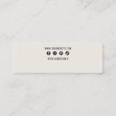 シックなグラムクリスタエレガントルジュエリーイヤリングディスプレイ スキニー名刺 (裏面)