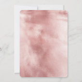 シックなグラムバラ金ゴールド赤面ピンクブライダルシャワー 招待状 (裏面)