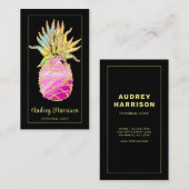 シックなグラムパイナップルパーソナルシェフ名刺 名刺 (正面/裏面)