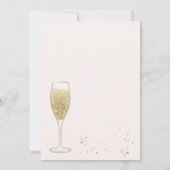 シックなグラムパステルのスケッチ誕生日パーティー 招待状 (裏面)