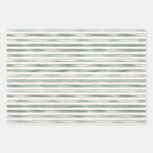 シックなグラムピンク，ミント，金ゴールド，白ストライプ色 ラッピングペーパーシート (正面2)