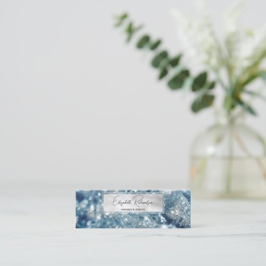 シックなグラムラグジュアリーエレガントジュエリーイヤリングディスプレイ スキニー名刺 (スタンド正面)