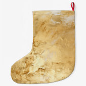 シックなグラム絵を描金ゴールド ラージクリスマスストッキング (裏面)
