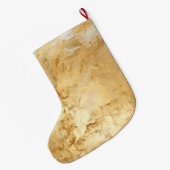 シックなグラム絵を描金ゴールド ラージクリスマスストッキング (裏面 (吊り時))