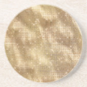 シックなグラム金ゴールドスパークル コースター (正面)