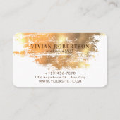 シックなグラム金ゴールドブラシストローク眼瞼美しい 名刺 (裏面)