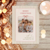 シックなグランドミレニアルコケットのクリスマスフォト シーズンカード
