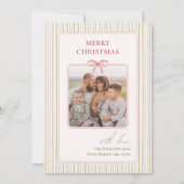 シックなグランドミレニアルコケットのクリスマスフォト シーズンカード (正面)