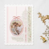 シックなグランドミレニアルコケットのクリスマス2枚の写真 シーズンカード