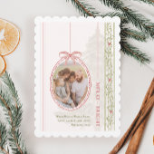 シックなグランドミレニアルコケットのクリスマス2枚の写真 シーズンカード