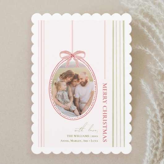 シックなグランドミレニアルコケットクリスマス シーズンカード