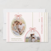 シックなグランドミレニアルコケット2枚の写真クリスマス シーズンカード (正面)