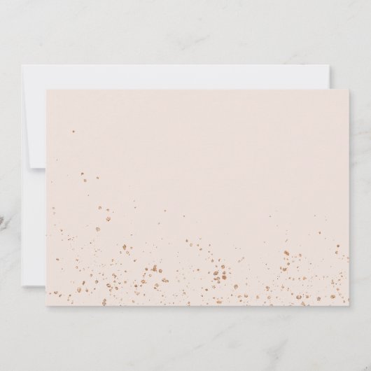シックなグラード発表バラ金ゴールドグリッター写真 招待状 (裏面)