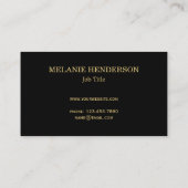 シックなグリッターのきらきら光るな金ゴールドの赤のプロフェッショナル 名刺 (裏面)