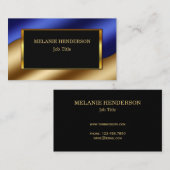 シックなグリッターのきらきら光るな金ゴールドの赤のプロフェッショナル 名刺 (正面/裏面)