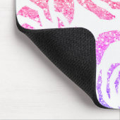 シックなグリッターの効果のカラフルなバラの白のマウスパッド マウスパッド (コーナー)