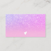 シックなグリッターグラデーションピンクパープル感謝していオーダー 名刺 (裏面)