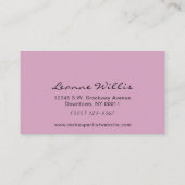 シックなグリッタースパークル 名刺 (裏面)