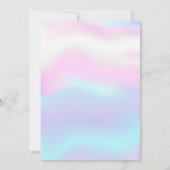 シックなグリッタードレスティアラホログラフィッククインセアニラ 招待状 (裏面)